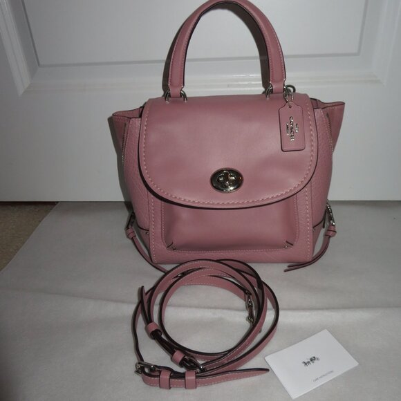 Coach Faye Leather Small Backpack Dusty Rose Leather - Picture 2 of 16